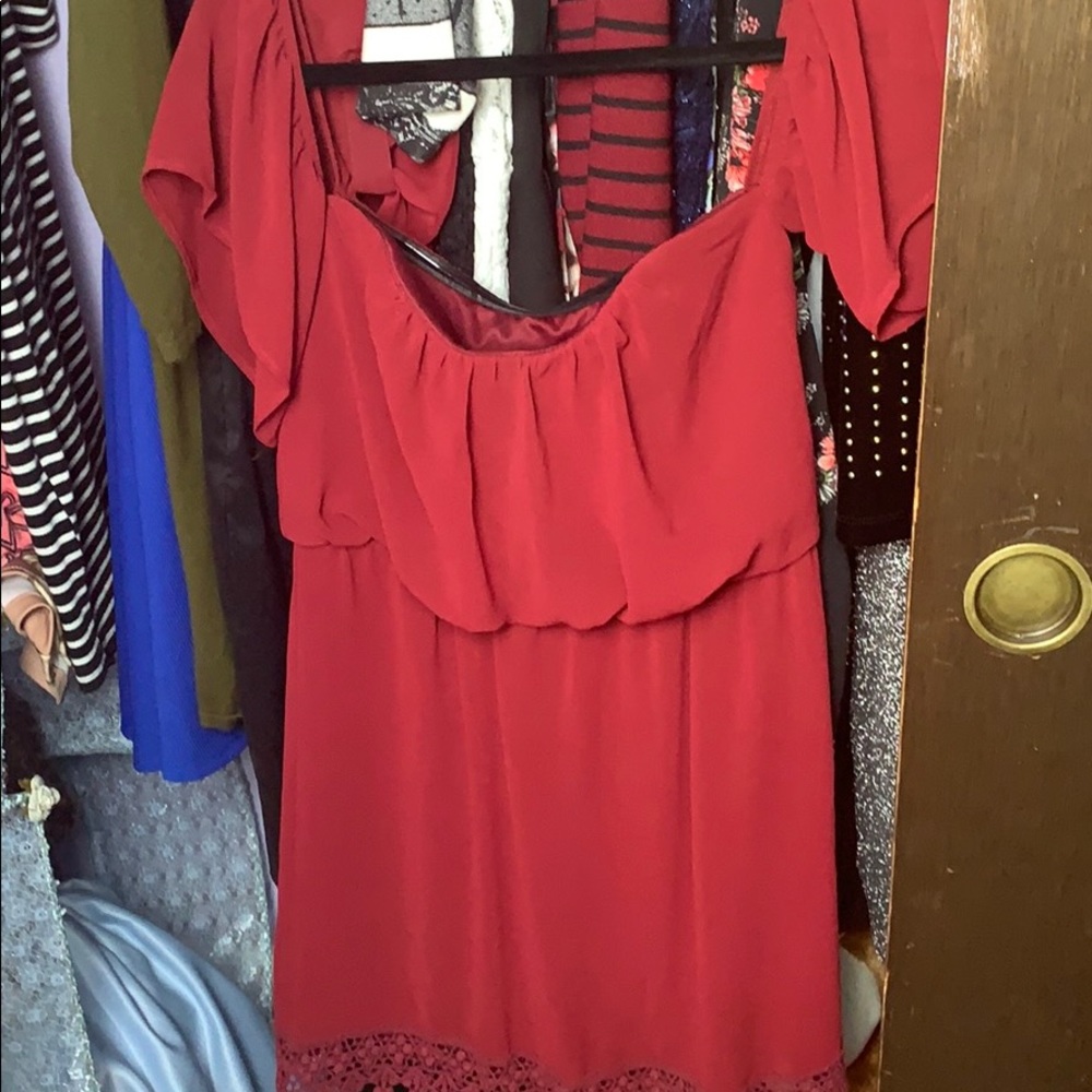 Burgundy dress